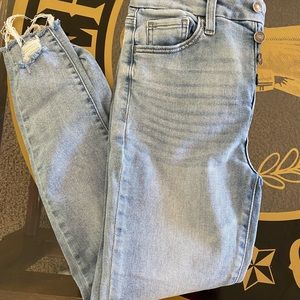 Studio Blue Button Fly Jeans size 26 light wash